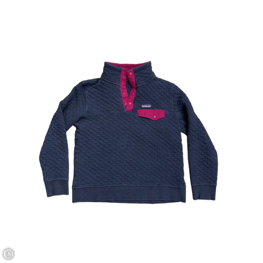 Sweatshirt Collar By Patagonia In Navy, Size: S