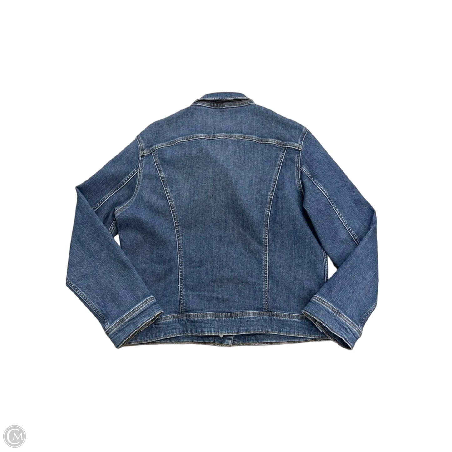 Jacket Denim By Lee In Blue Denim, Size: L