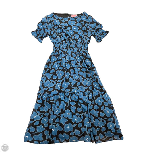 Dress Designer By Kate Spade In Black & Blue, Size: M