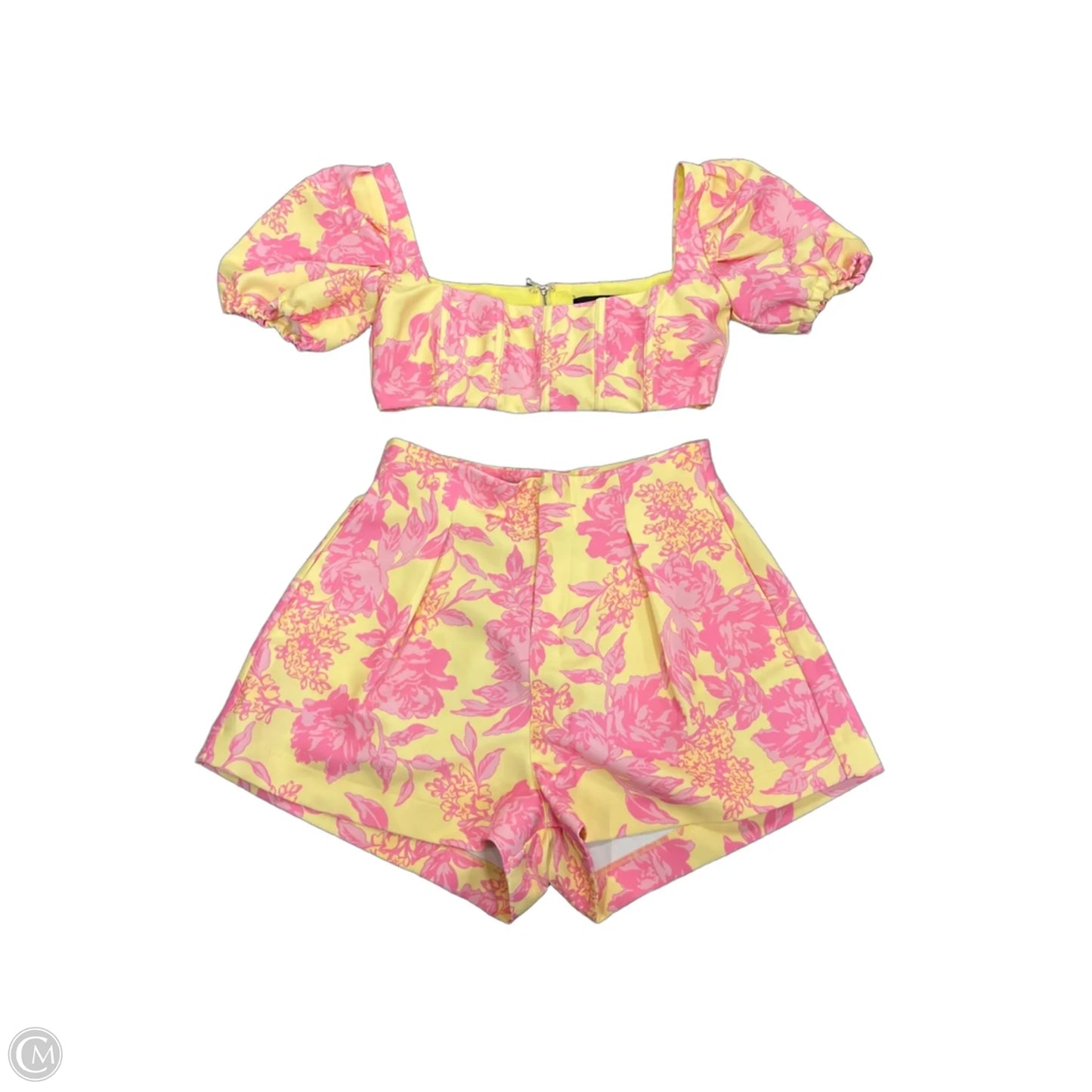 Shorts Set By White Fox In Yellow, Size: M