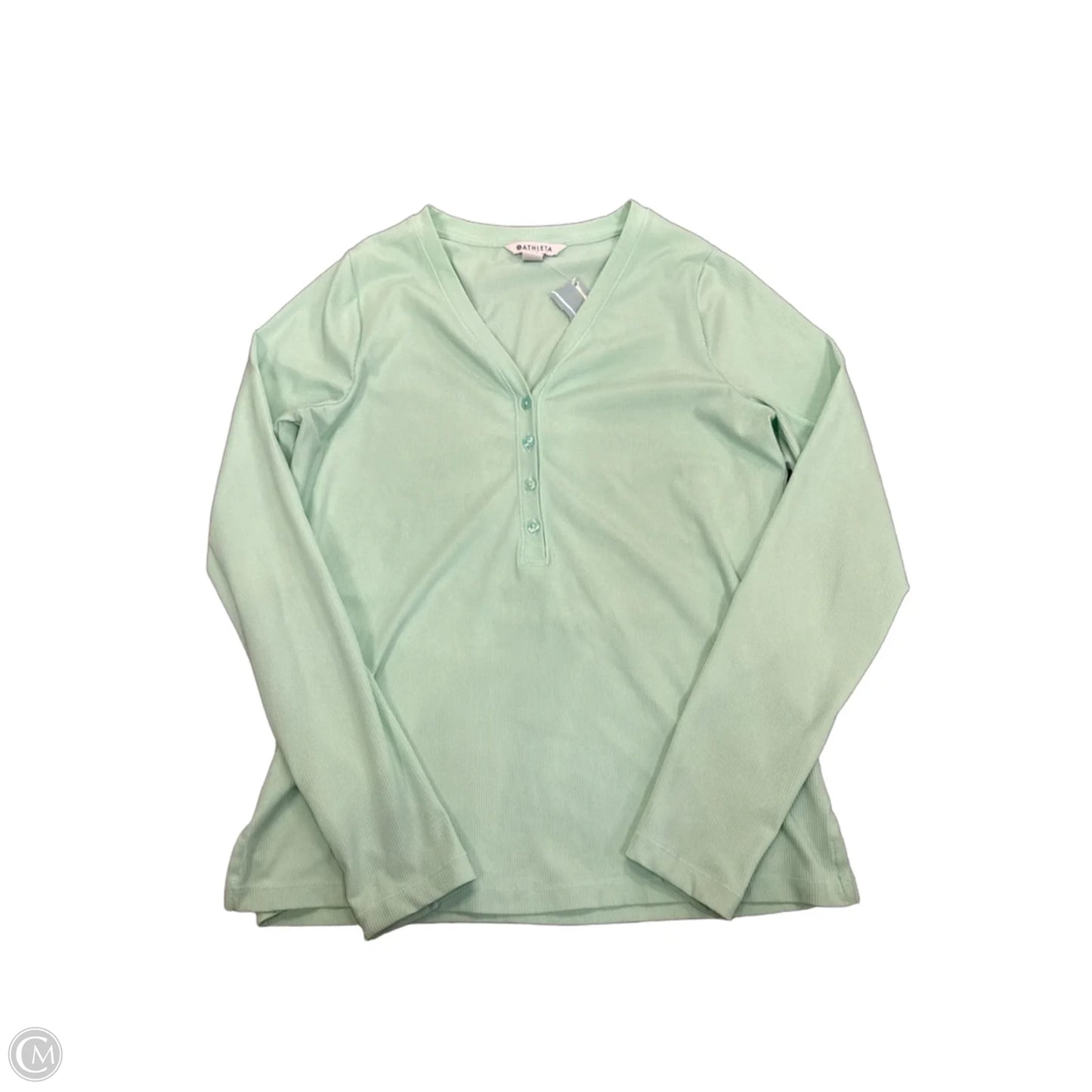 Top Long Sleeve By Athleta In Green, Size: L