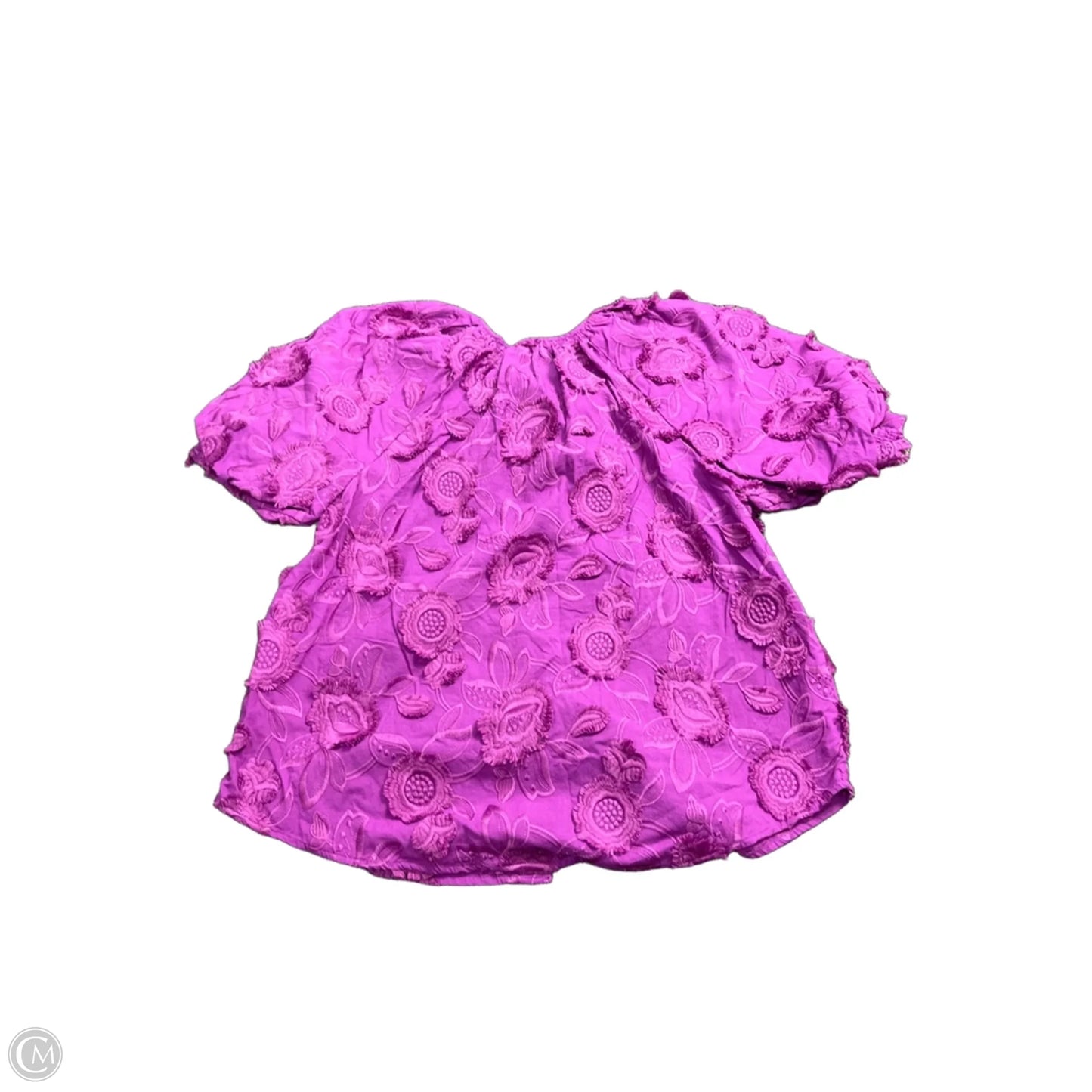 Blouse Short Sleeve By Chicos In Purple, Size: M