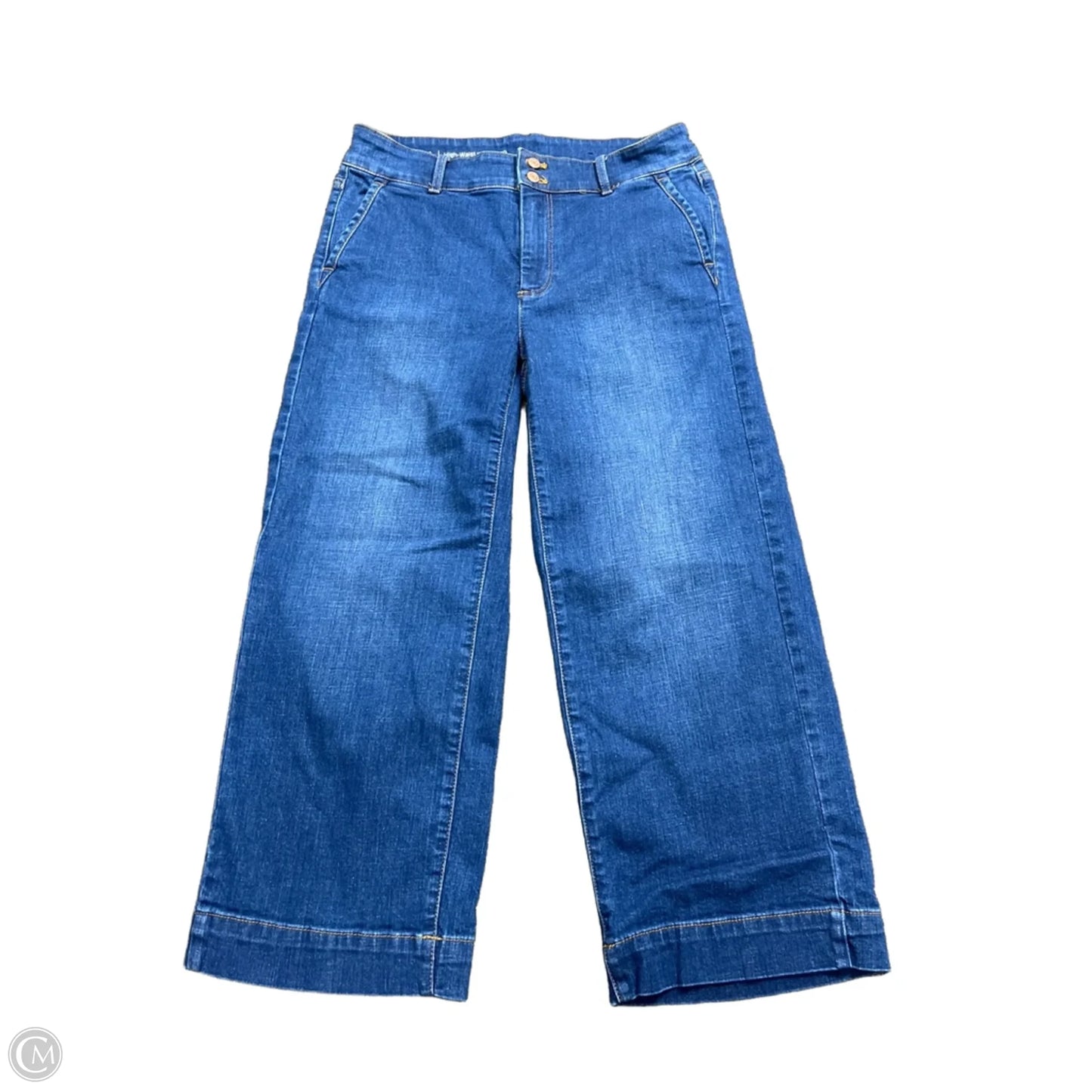 Jeans Cropped By Talbots In Blue Denim, Size: 4