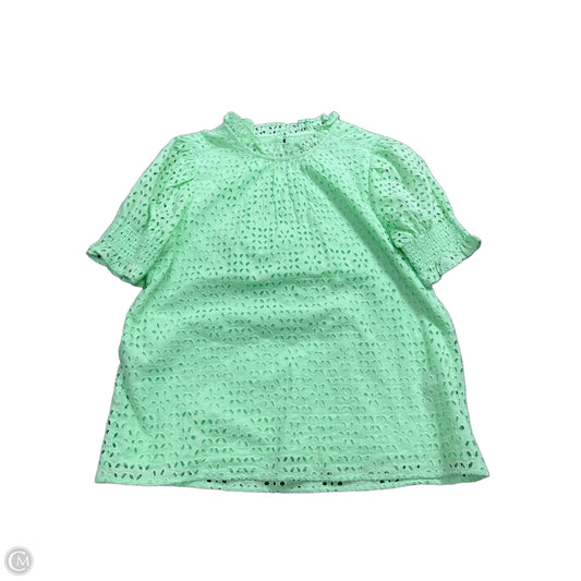 Blouse Short Sleeve By J. Crew In Green, Size: S