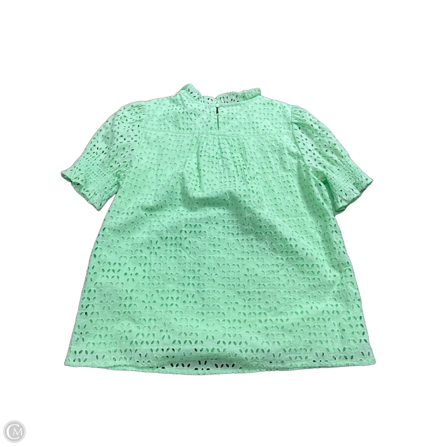 Blouse Short Sleeve By J. Crew In Green, Size: S