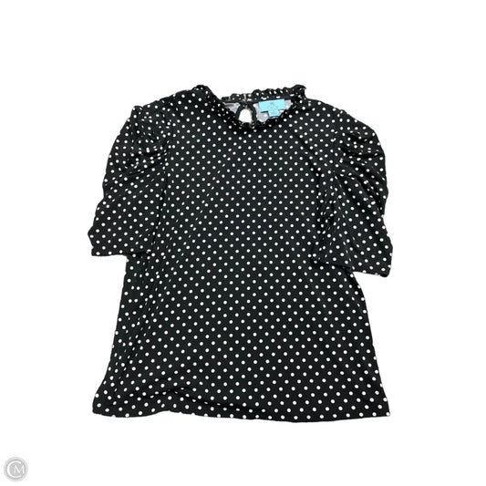 Blouse Short Sleeve By Cece In Polkadot Pattern, Size: S