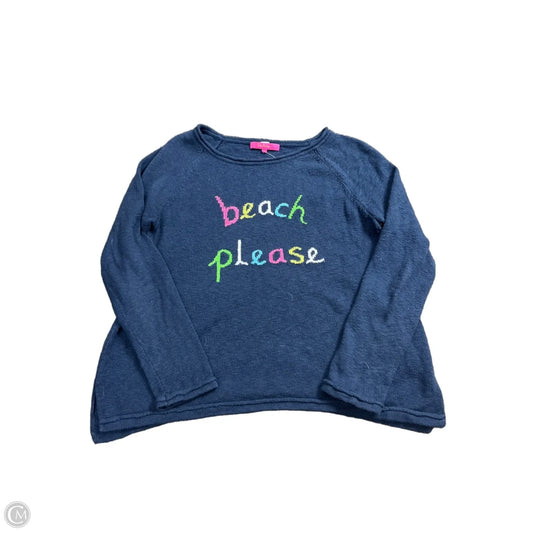 Top Long Sleeve Designer By Lilly Pulitzer In Navy, Size: L