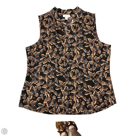 Blouse Sleeveless By Clothes Mentor In Black, Size: L