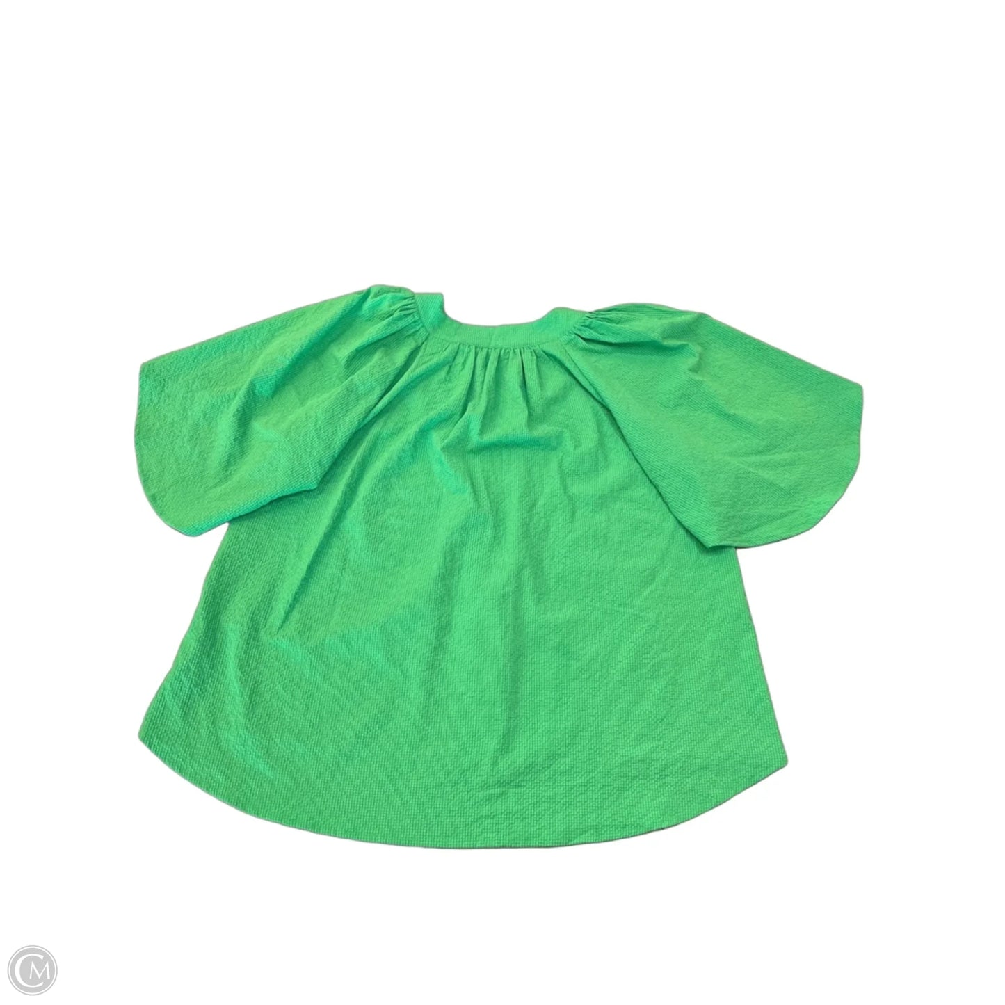 Blouse Short Sleeve By Glam In Green, Size: L