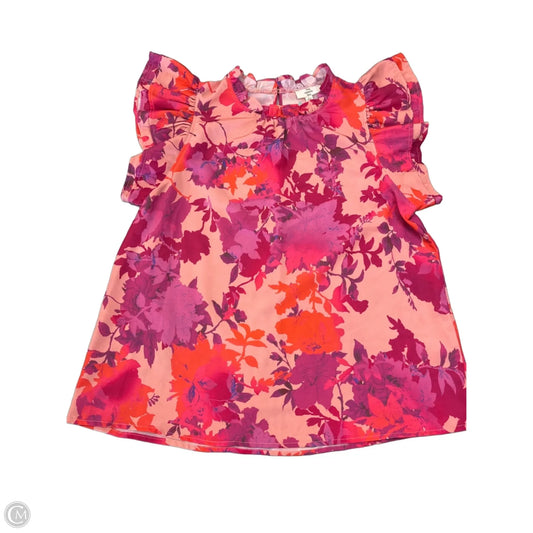 Blouse Sleeveless By Entro In Pink, Size: L