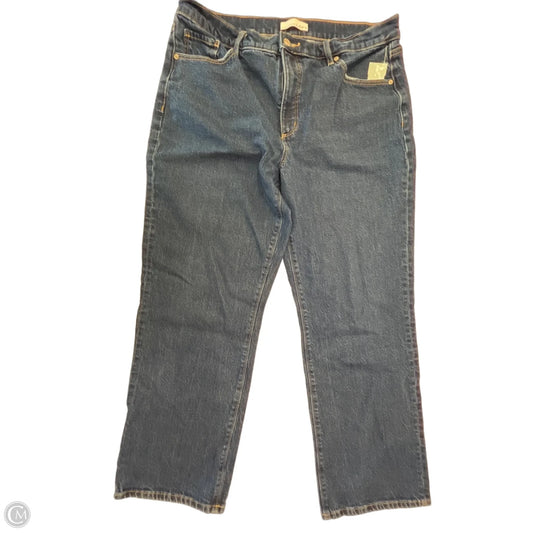 Jeans Straight By Loft In Blue Denim, Size: 12