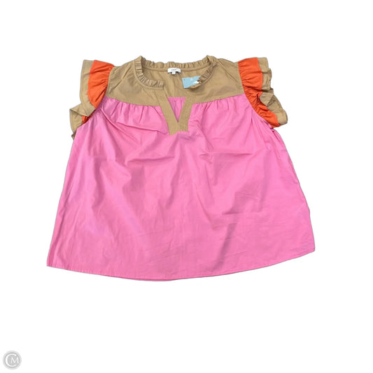 Blouse Sleeveless By Voy In Tan, Size: L