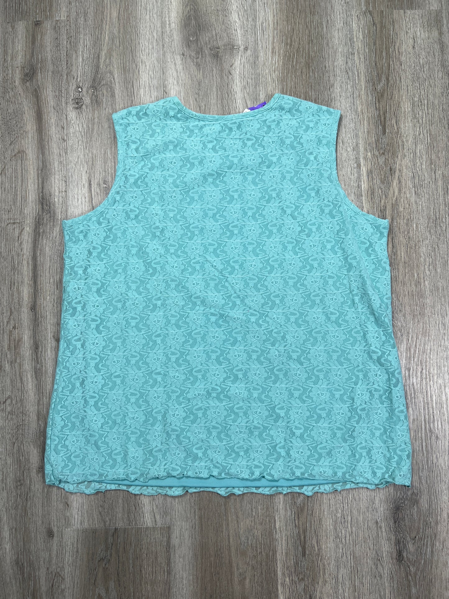 Blue Top Sleeveless Cj Banks, Size 2x