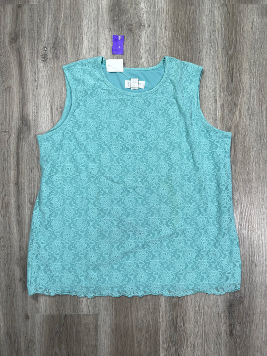 Blue Top Sleeveless Cj Banks, Size 2x