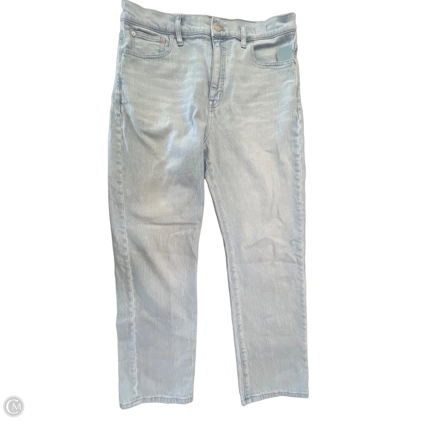 Jeans Straight By Madewell In Blue Denim, Size: 12