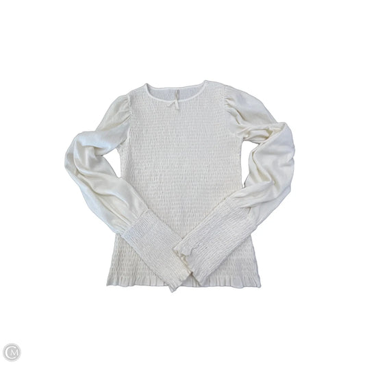 Blouse Long Sleeve By Anthropologie In White, Size: S