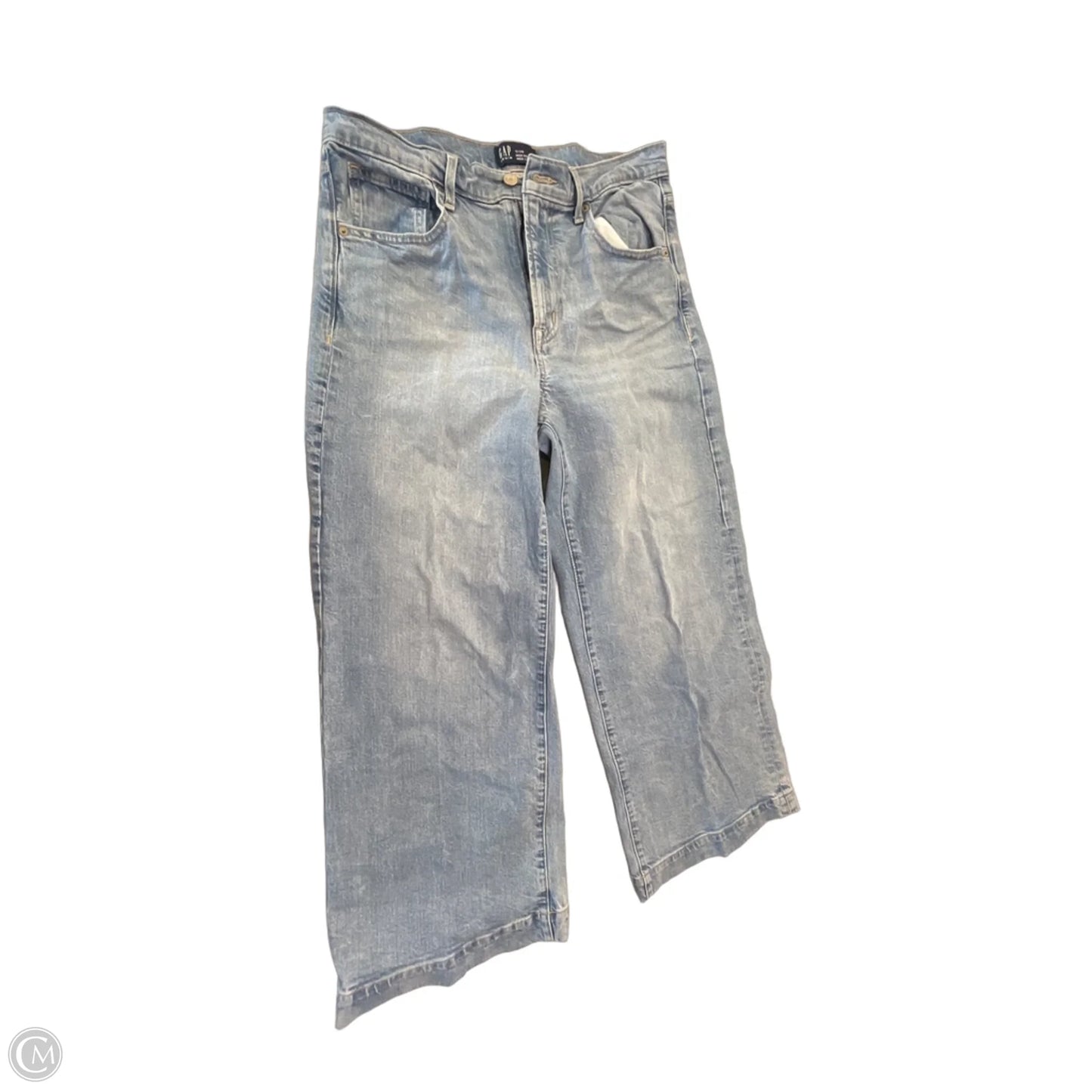 Jeans Cropped By Gap In Blue Denim, Size: 12
