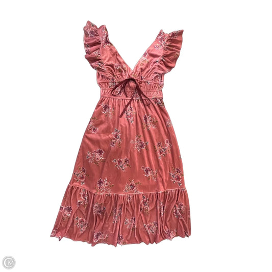 Dress Casual Midi By Francesca's In Pink, Size: Xs