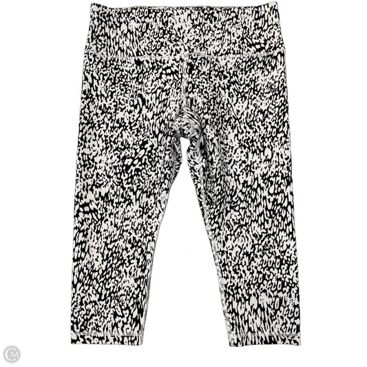 Athletic Leggings Capris By Athleta In Black & White, Size: Xl