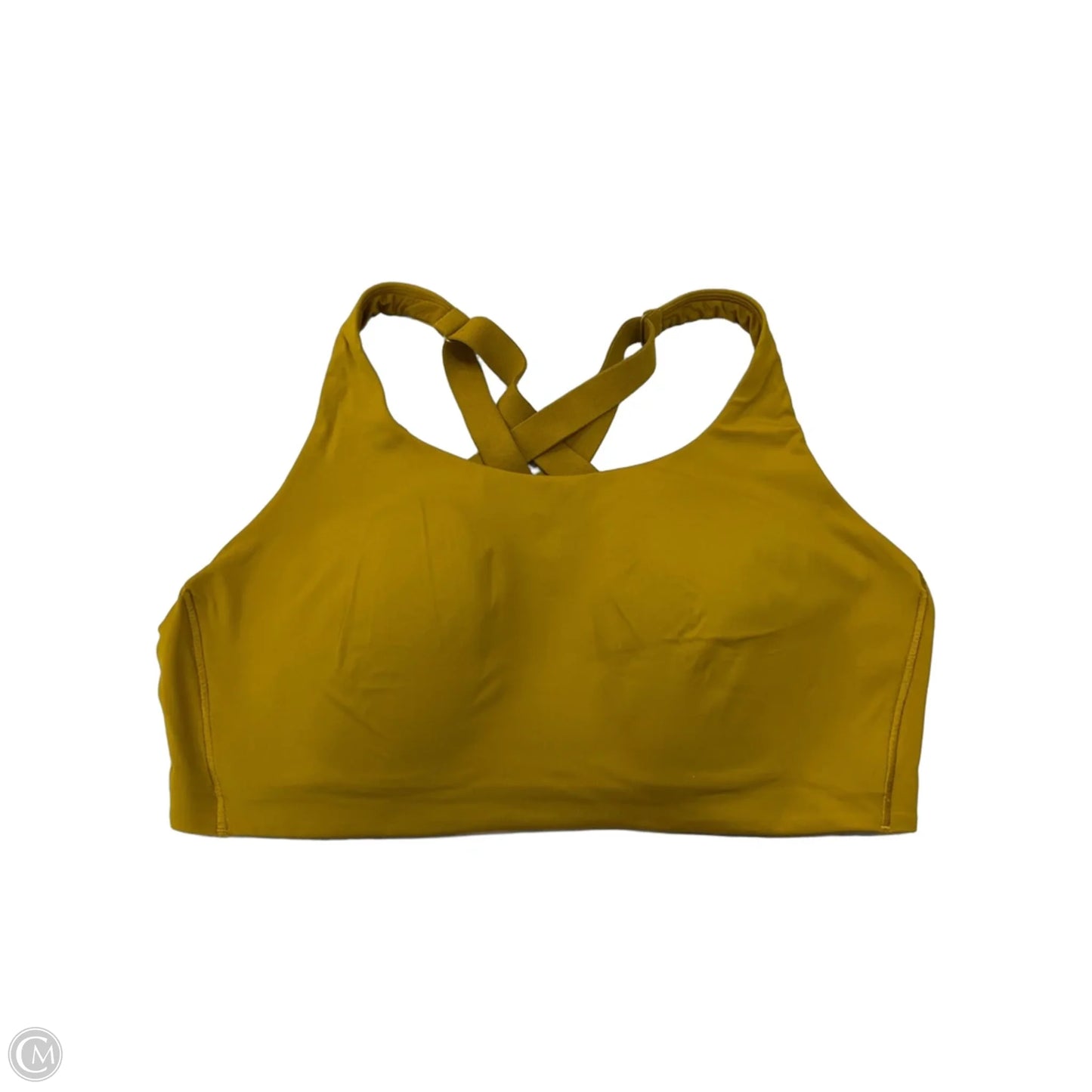 Athletic Bra By Lululemon In Yellow, Size: Xl