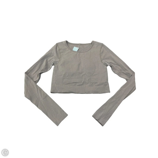 Athletic Top Long Sleeve Crewneck By Lululemon In Grey, Size: S