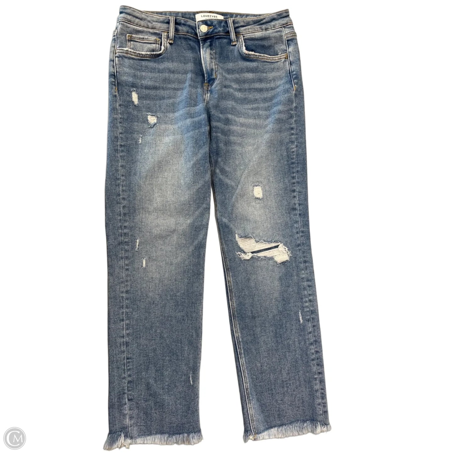 Jeans Boot Cut By Vervet In Blue Denim, Size: 8
