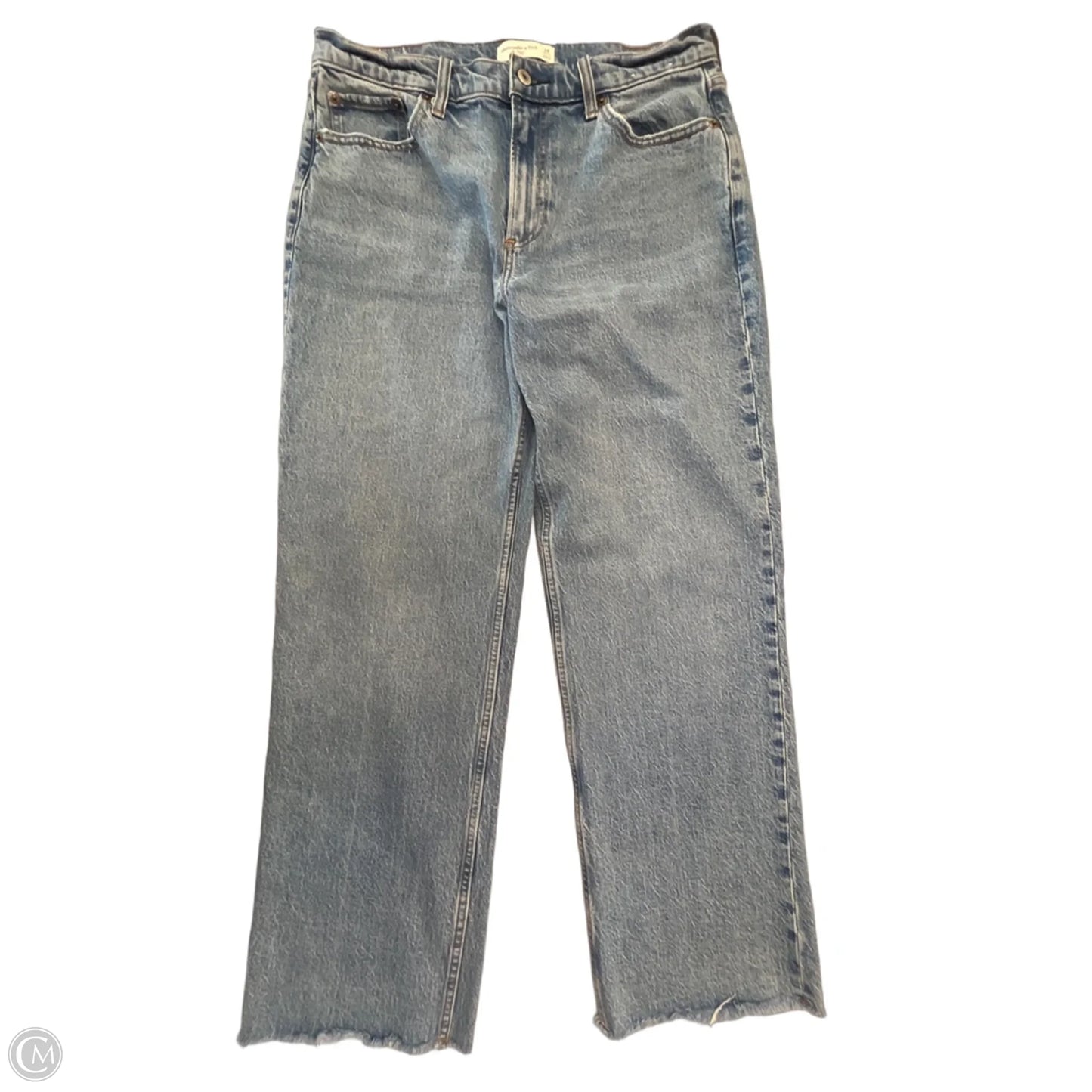 Jeans Wide Leg By Abercrombie And Fitch In Blue Denim, Size: 8