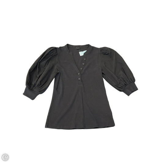 Blouse Short Sleeve By Express In Black, Size: S