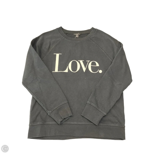 Sweatshirt Crewneck By J. Crew In Black, Size: Xs