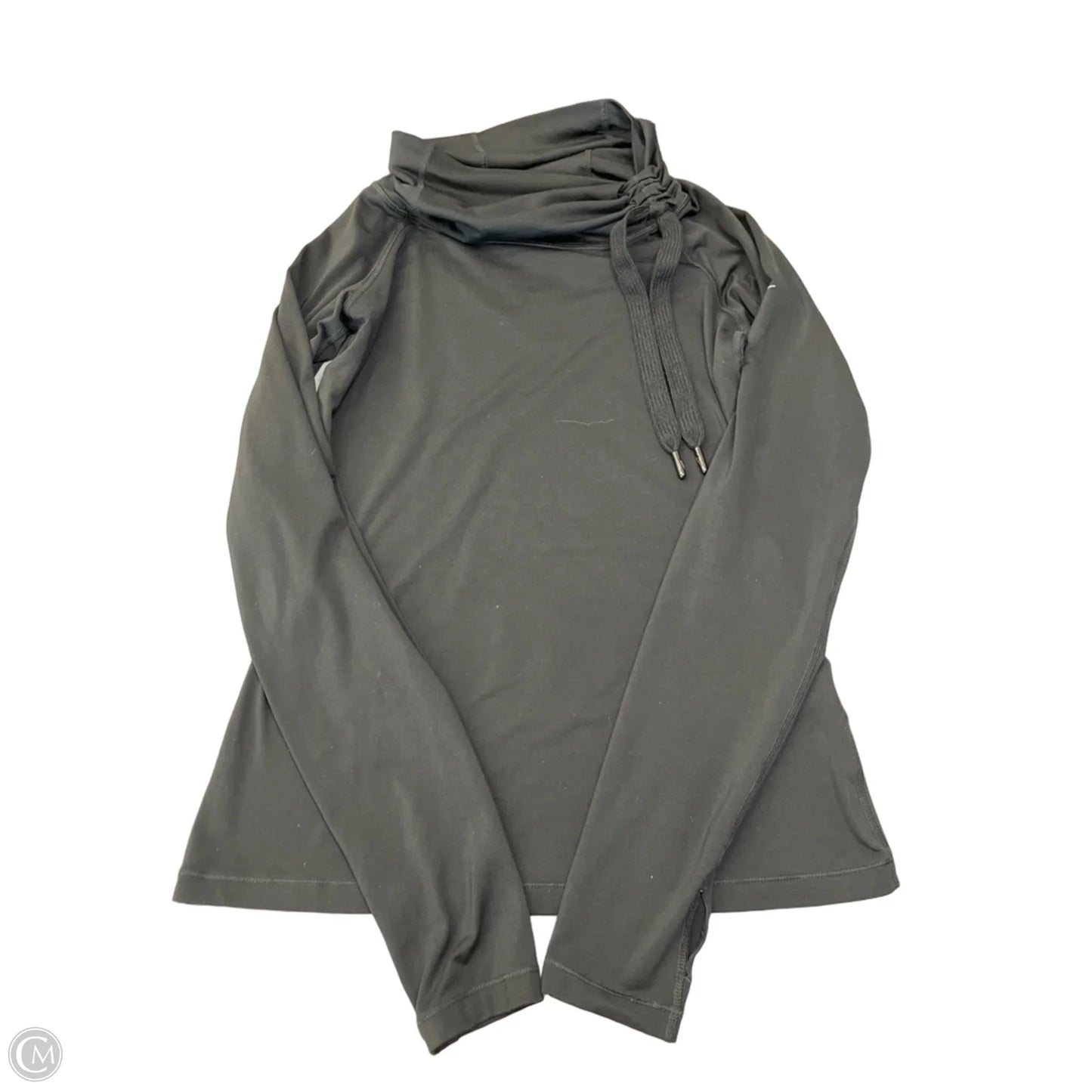 Athletic Top Long Sleeve Collar By Nike Apparel In Black, Size: M