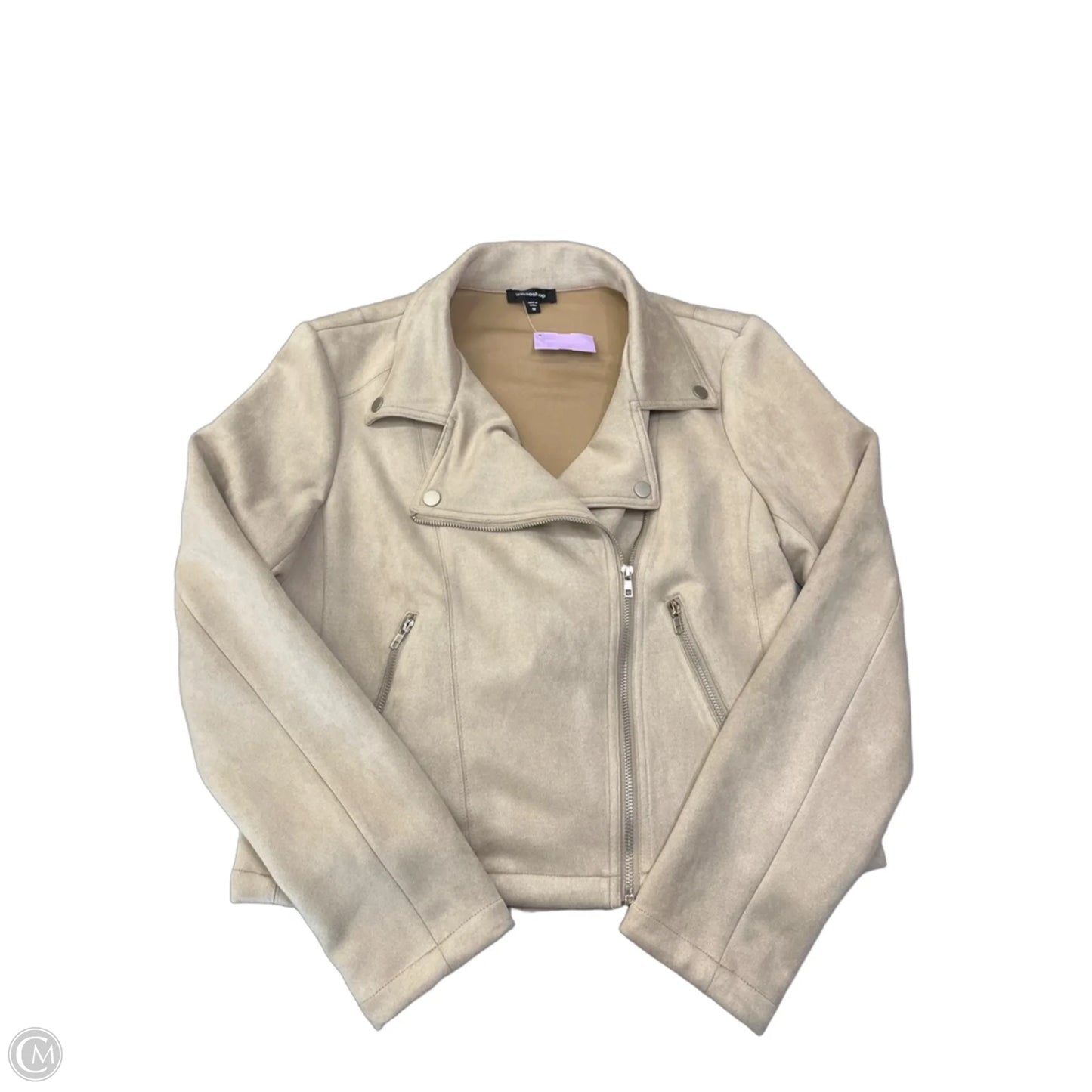 Jacket Moto By Mittoshop In Tan, Size: M