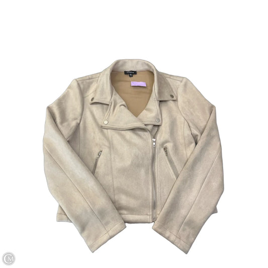 Jacket Moto By Mittoshop In Tan, Size: M