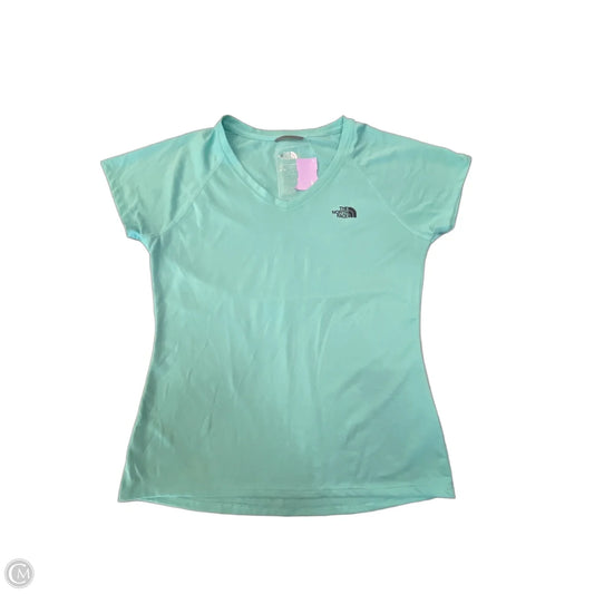 Athletic Top Short Sleeve By The North Face In Blue, Size: M