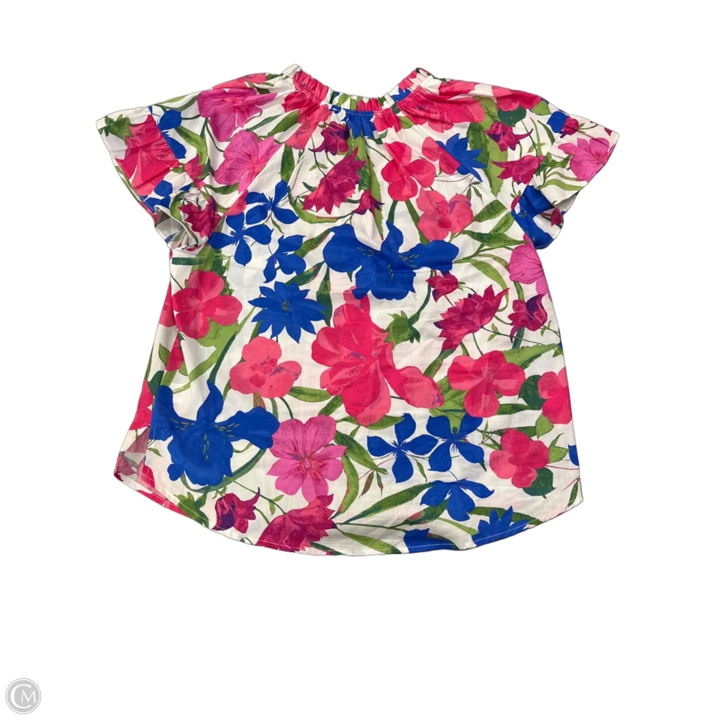 Blouse Short Sleeve By Sugar Lips In Floral Print, Size: M