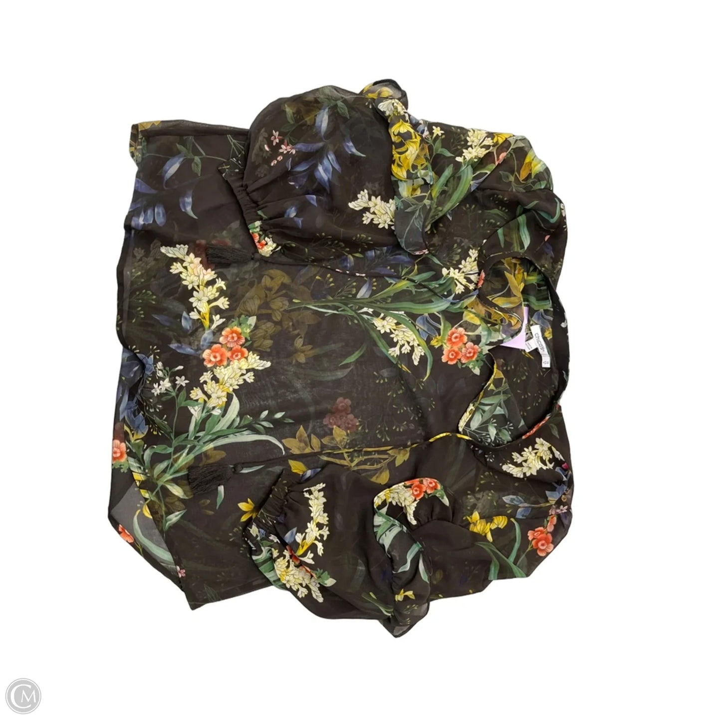 Blouse Long Sleeve By Chicos In Black, Size: M