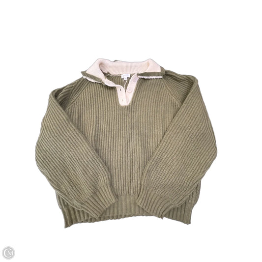 Sweater By Clothes Mentor In Green & White, Size: Xl