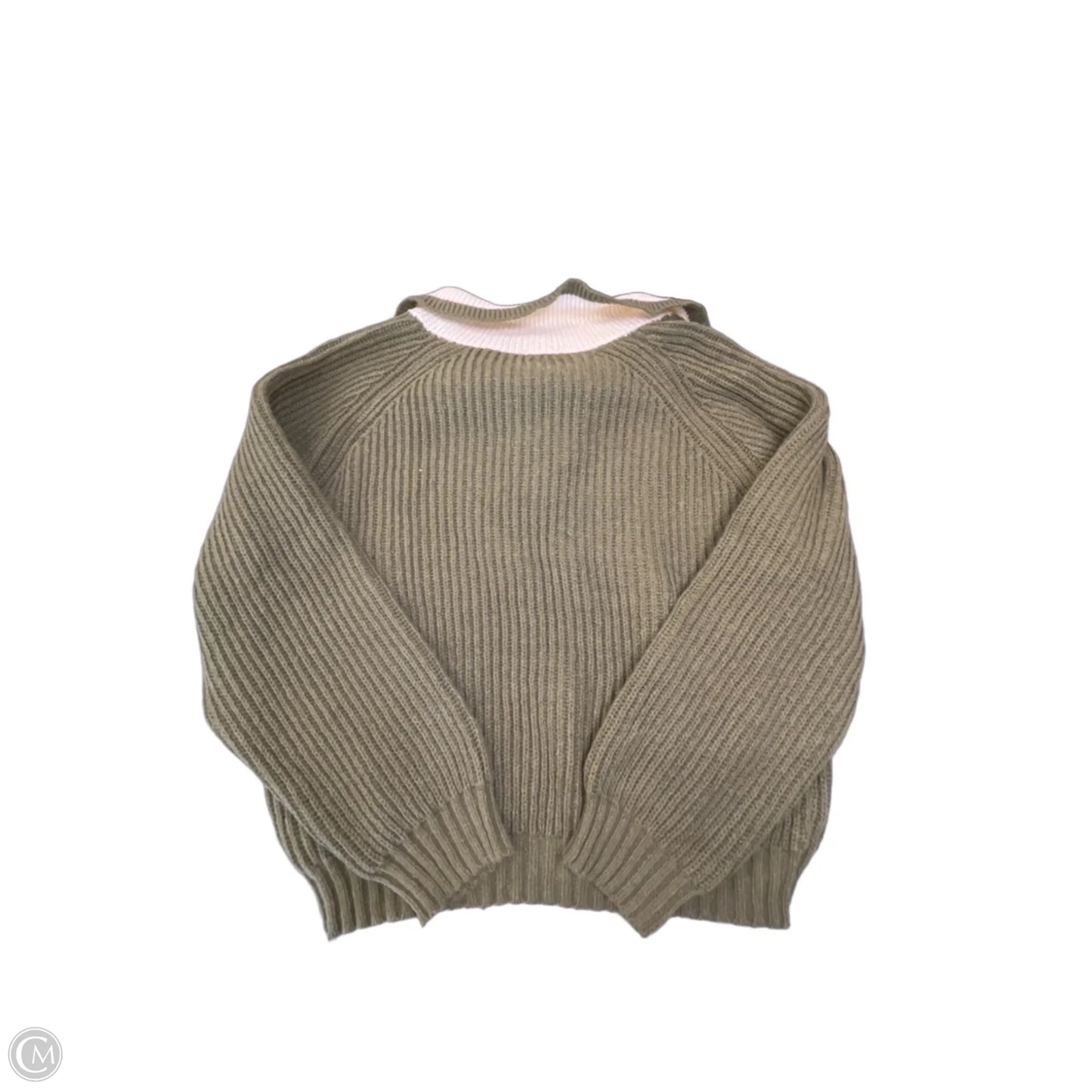 Sweater By Clothes Mentor In Green & White, Size: Xl