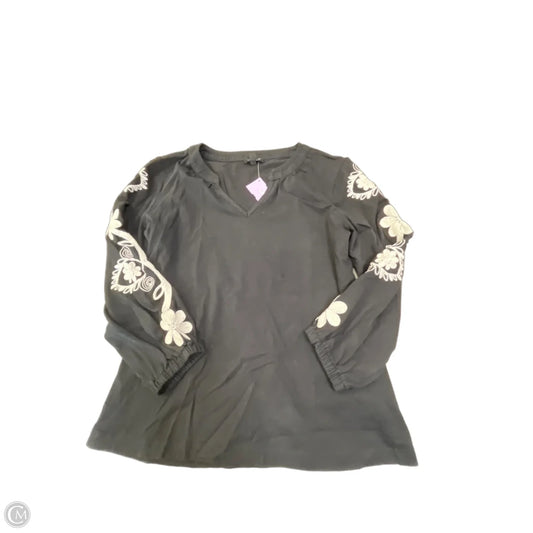 Blouse 3/4 Sleeve By Talbots In Black, Size: Sp