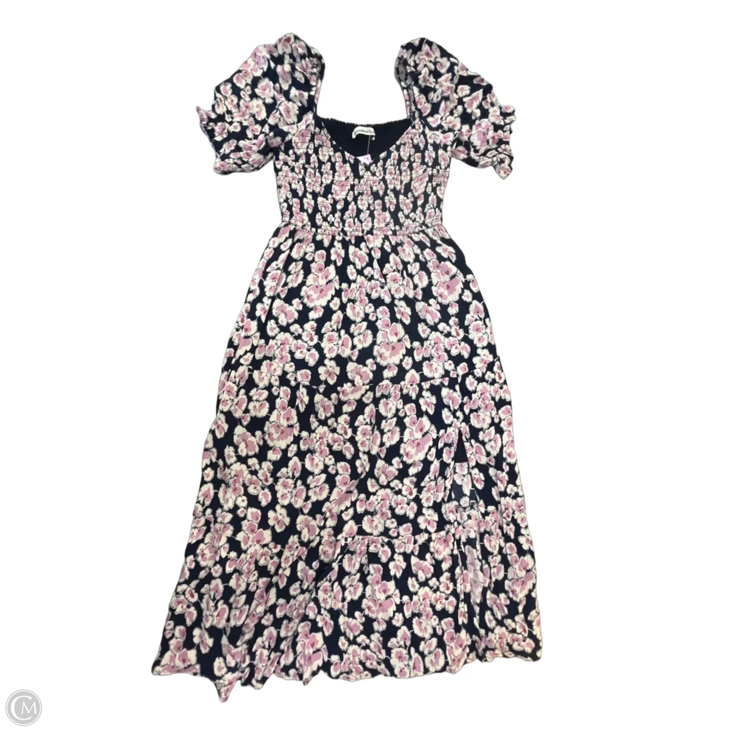 Dress Casual Midi By Abercrombie And Fitch In Floral Print, Size: M