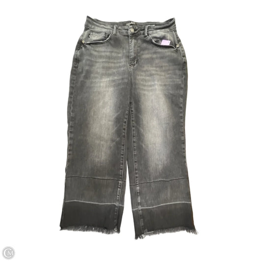 Jeans Cropped By Judy Blue In Grey Denim, Size: 14