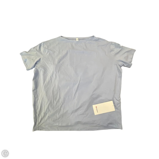 Athletic Top Short Sleeve By Lululemon In Blue, Size: M