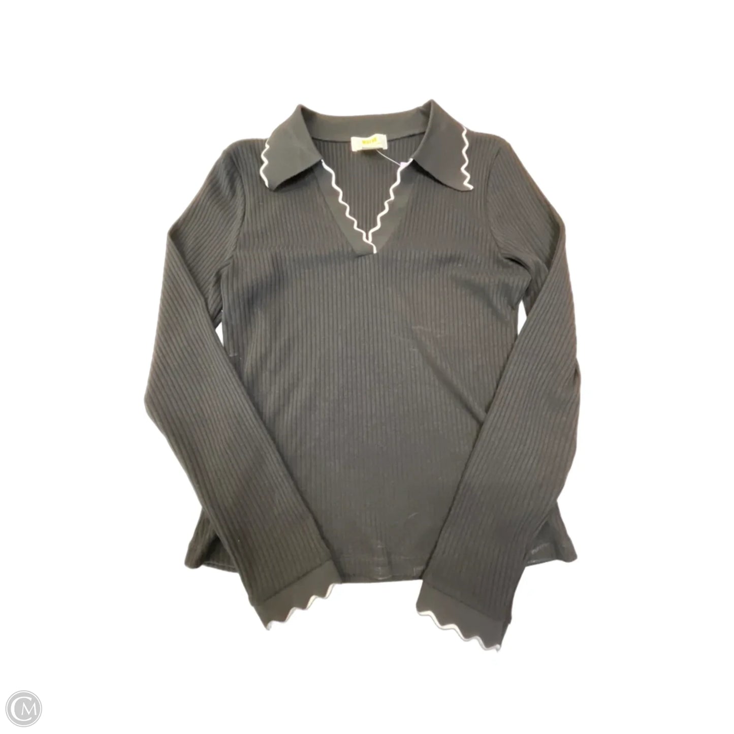Top Long Sleeve By Maeve In Black, Size: S