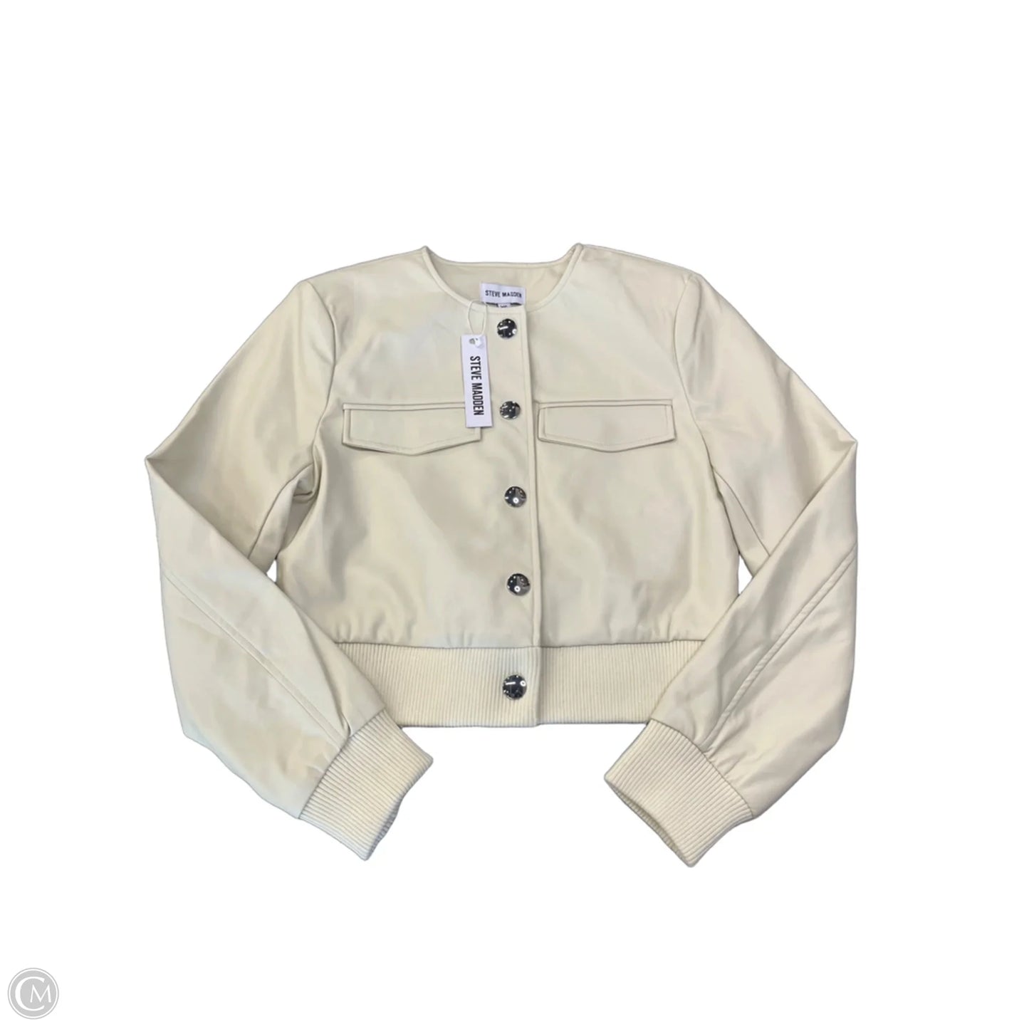 Jacket Moto By Steve Madden In Cream, Size: Xs