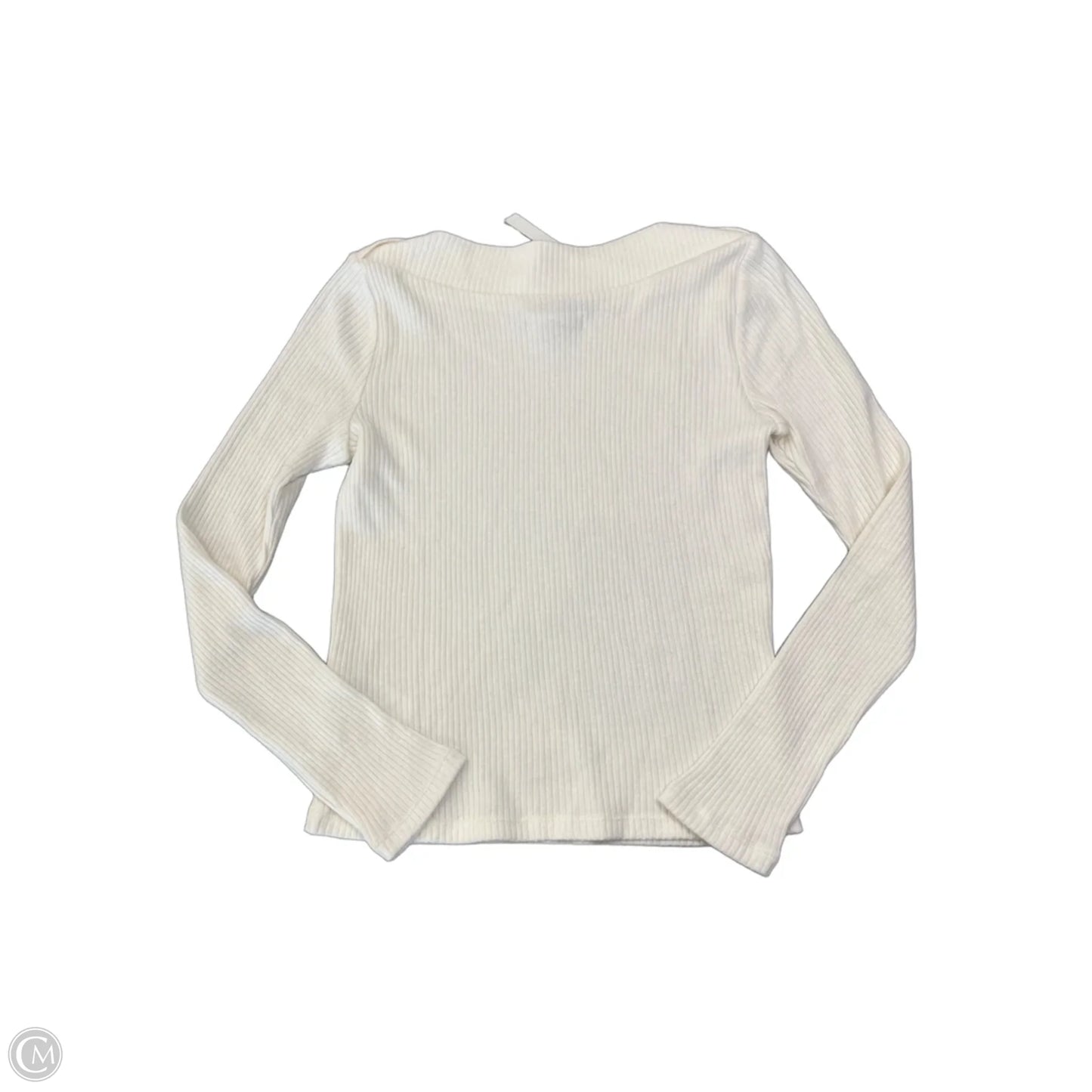 Top Long Sleeve By Madewell In White, Size: S