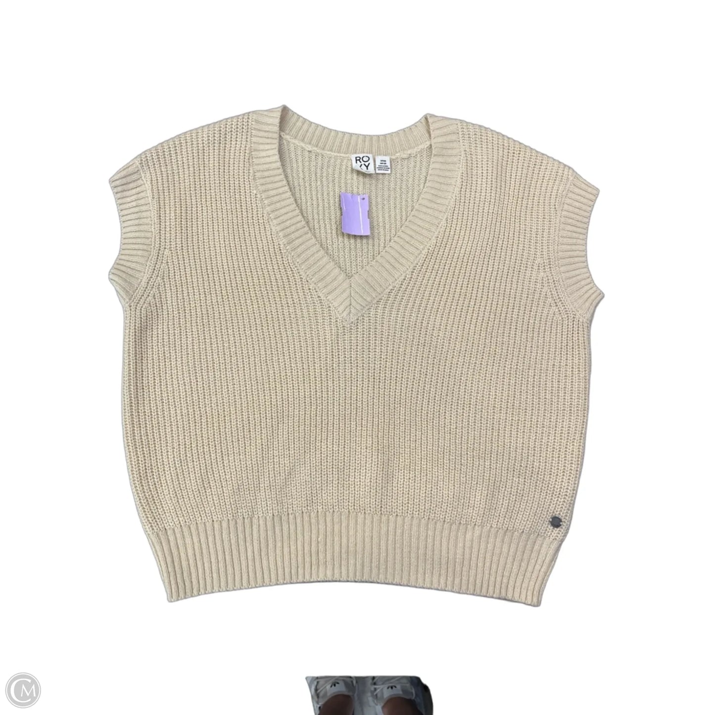 Vest Sweater By Roxy In Tan, Size: S