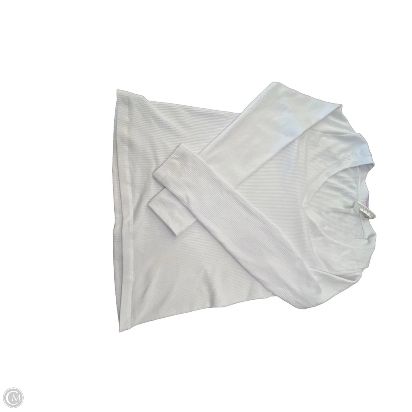 Athletic Top Long Sleeve Crewneck By Athleta In White, Size: M