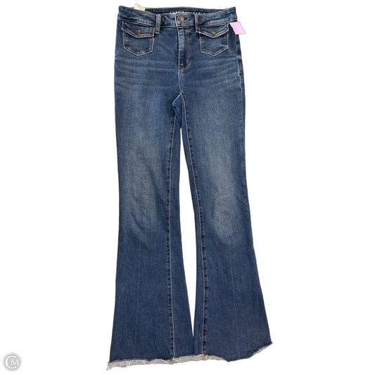 Jeans Flared By American Eagle In Blue Denim, Size: 2l