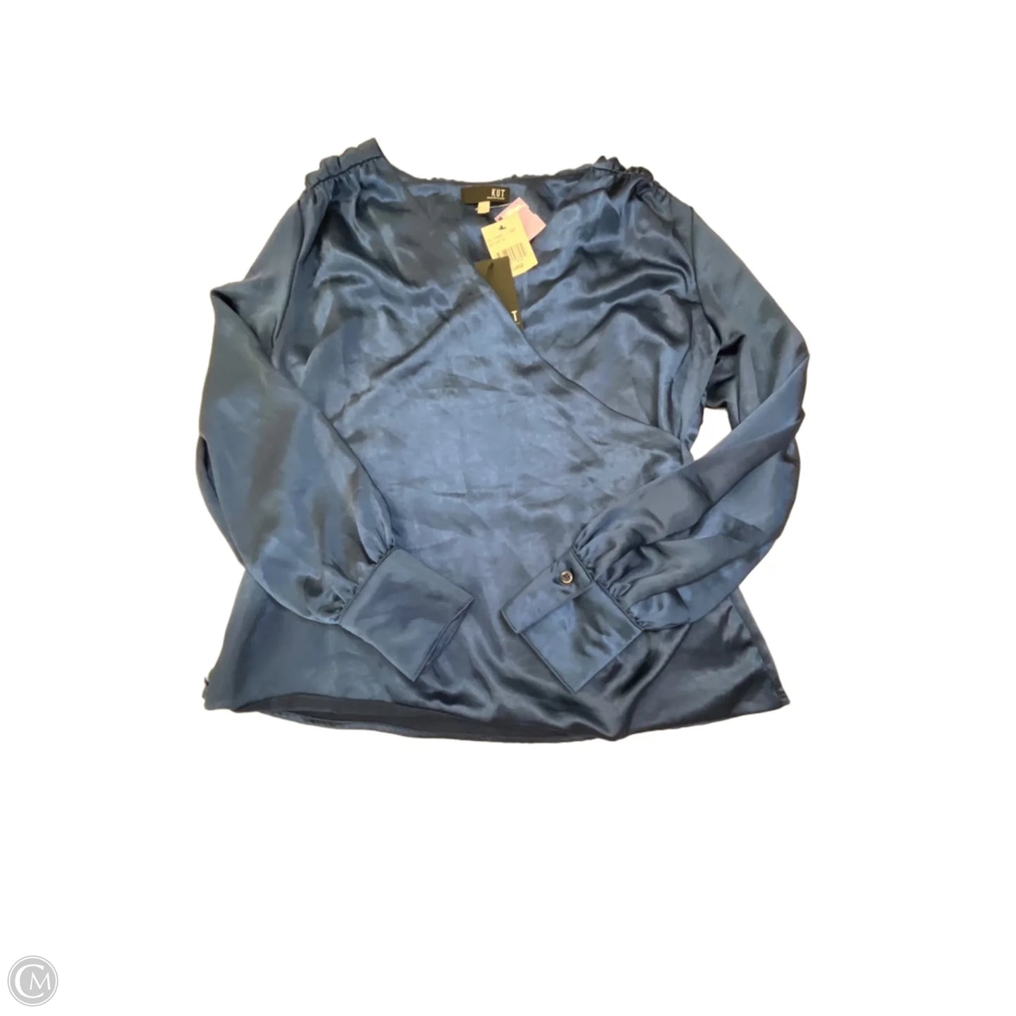 Blouse Long Sleeve By Kut In Blue, Size: L