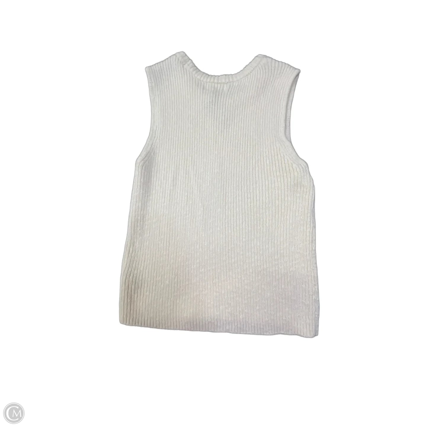 Top Sleeveless By Clothes Mentor In White, Size: M