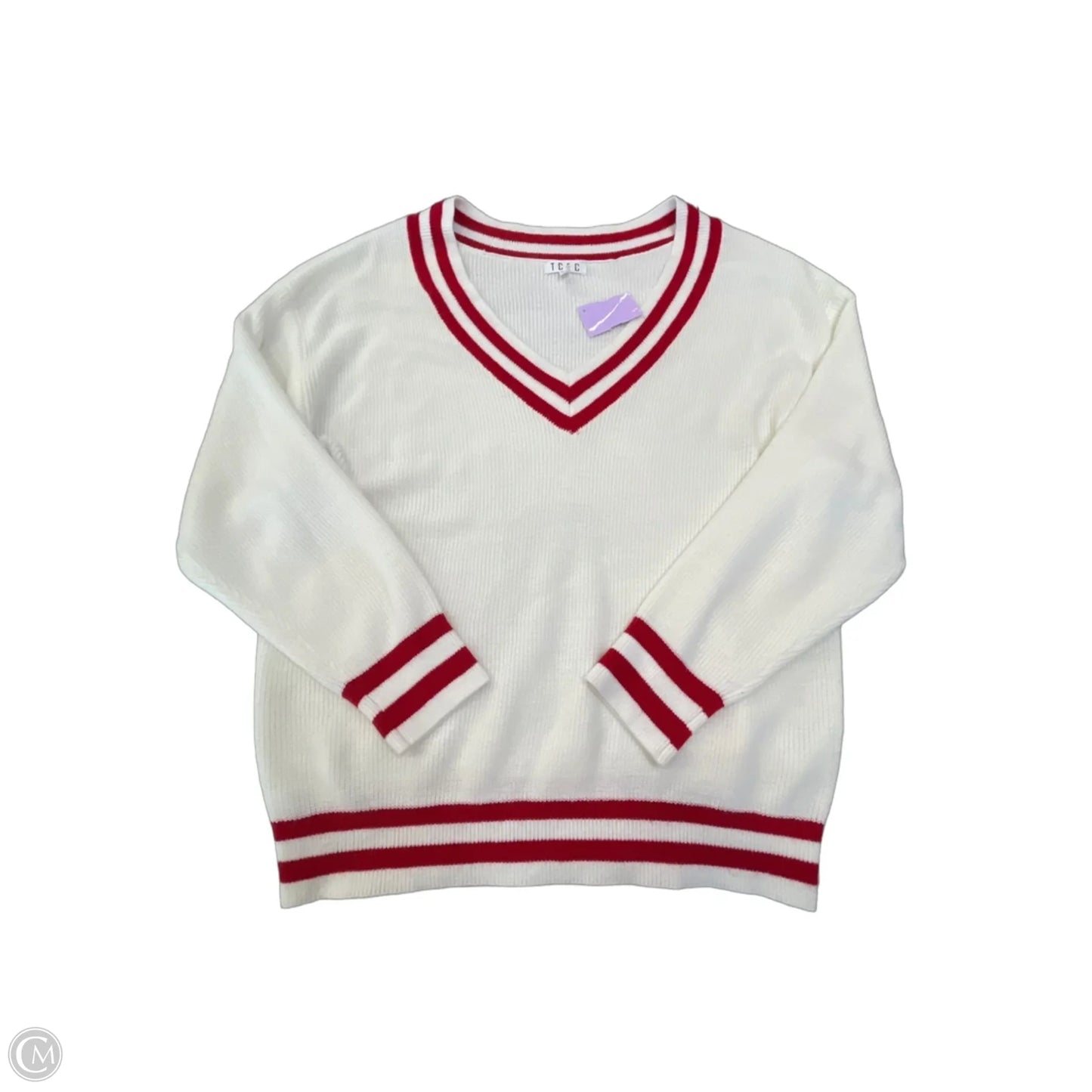 Sweater By Tcec In White, Size: L